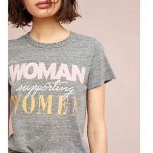 Anthro Junk food Women supporting women T-shirt